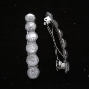 2.3" Clear Bead Barrette