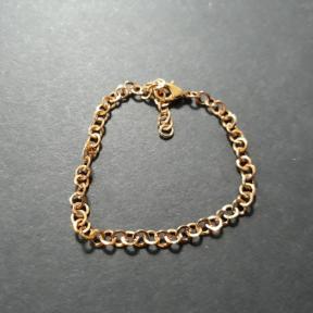 Gold colored chain Bracelet with Lobster Clasp