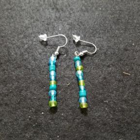 Aquamarine Bead Earring