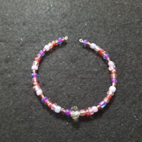 Berry Love With Glass Diamond Bead Bracelet