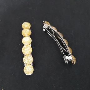 2.3" Gold Bead Barrette