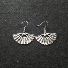 Gray Fan Earring