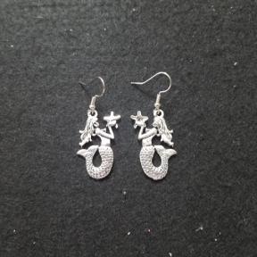 Gray Mermaid Earrings