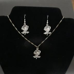 Grey Rose Jewelry Set