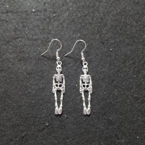 Gray Skeleton Earrings 