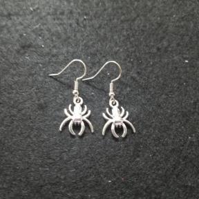 Gray Spider Earrings