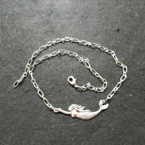 Mermaid Silver Colored Chain Necklace