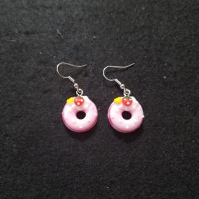 Pink Donut Earrings 