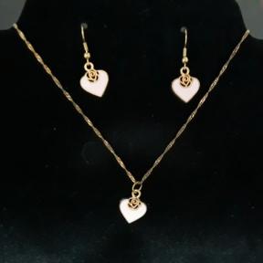 Pink Heart Jewelry Set