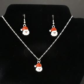 Christmas Santa Head Jewelry Set