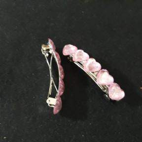 2.3" Pink Heart Barrette