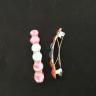 2.3" Pink & Clear Bead Barrette