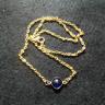 Blue Charm On Gold Color Chain