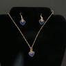 Blue Heart Jewelry Set