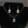 Grey Rose Jewelry Set