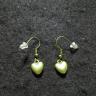 Green Smooth Heart Earring