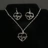 Gray Heartbeat Jewelry Set