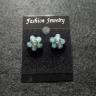 Light Blue Flower Stud Earring