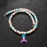 Mermaid Tail On Multicolored Bead Necklace