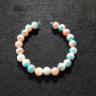 Mutli Colored Pink, Blue & White Bead Bracelet