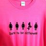 Dare to be different pink T-shirt 