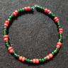 Red Opaque & Green Bracelet