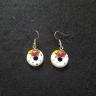 White Donut Earrings 