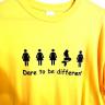 Dare to be different yellow T-shirt 